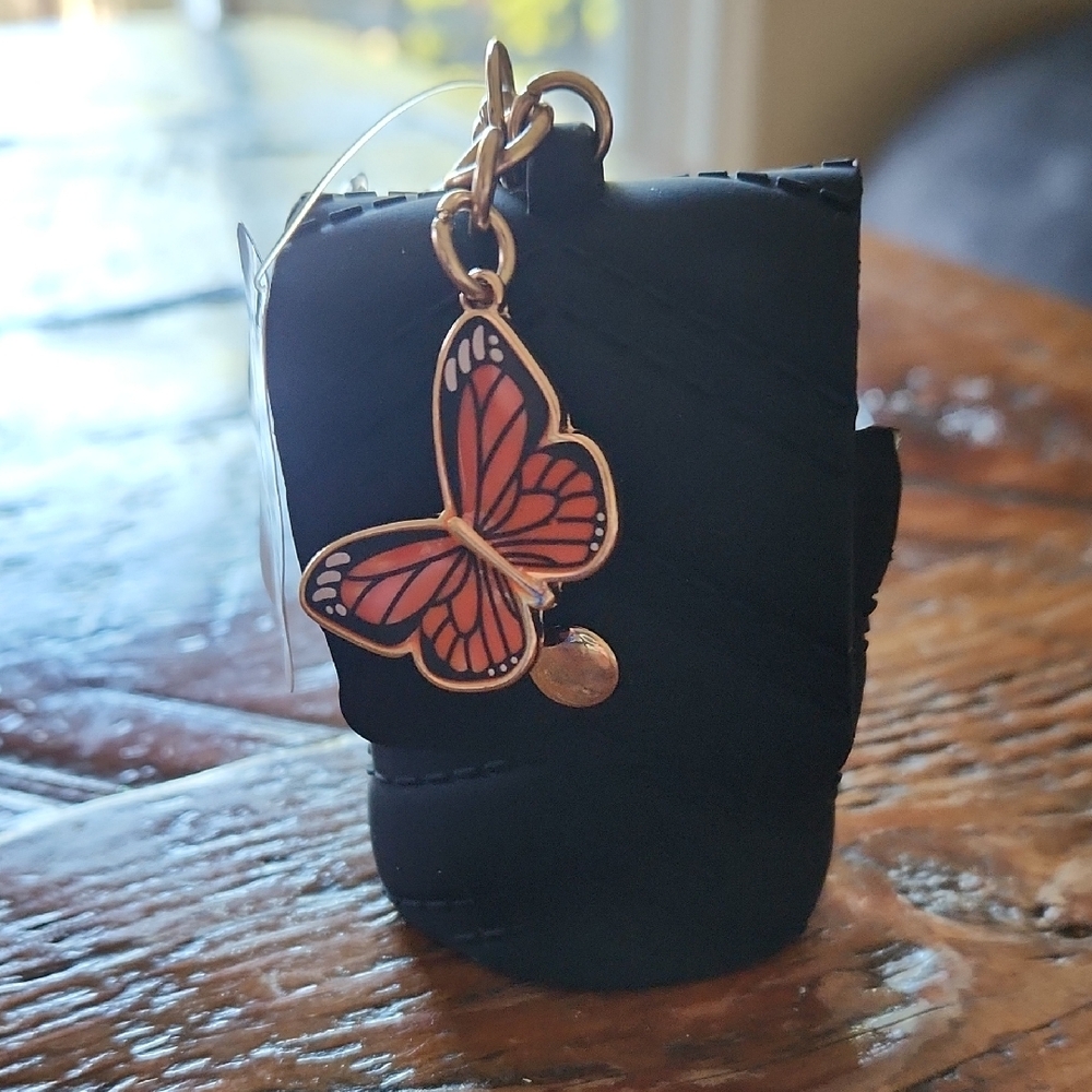 Bath & Body Works Orange Enamel Butterfly PocketBac Holder